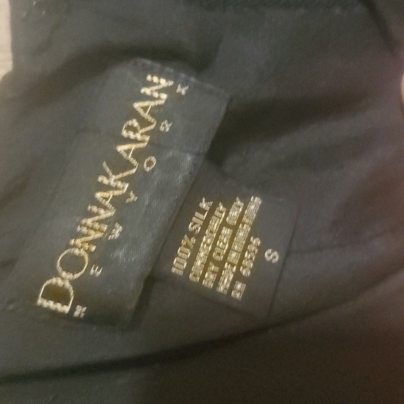 Vintage Donna Karan Black Silk Lined Sleeveless Dress S - Picture 4 of 5